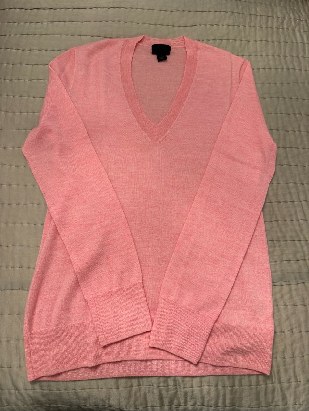 J. Crew Pink V-Neck Sweater